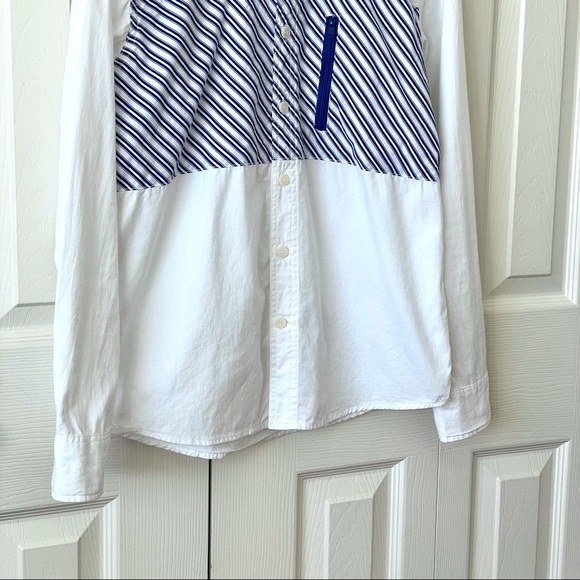 3/$30 NWOT Blue Stripe Long Sleeve Shirt for Man - Picture 3 of 10